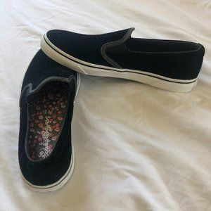 New Eddie Bauer Women's Haller Leather Slip-On Black Size 8.5